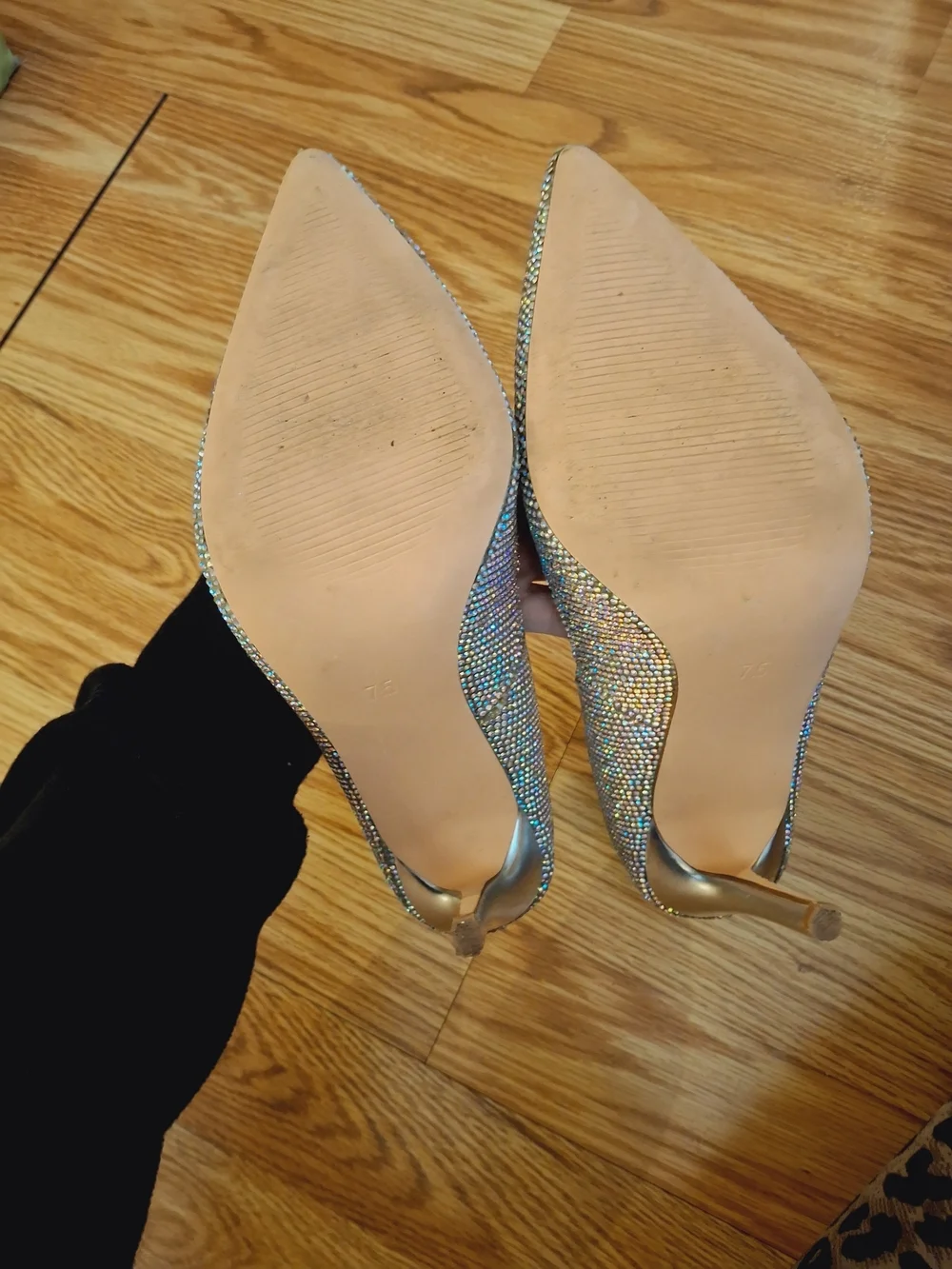 Steve Madden Women's Iridescent Crystal Pointed-Toe Heels